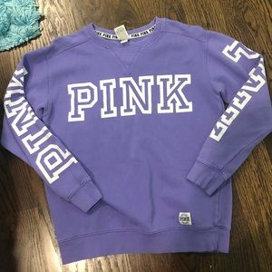 PINK victoria secret purple crew neck